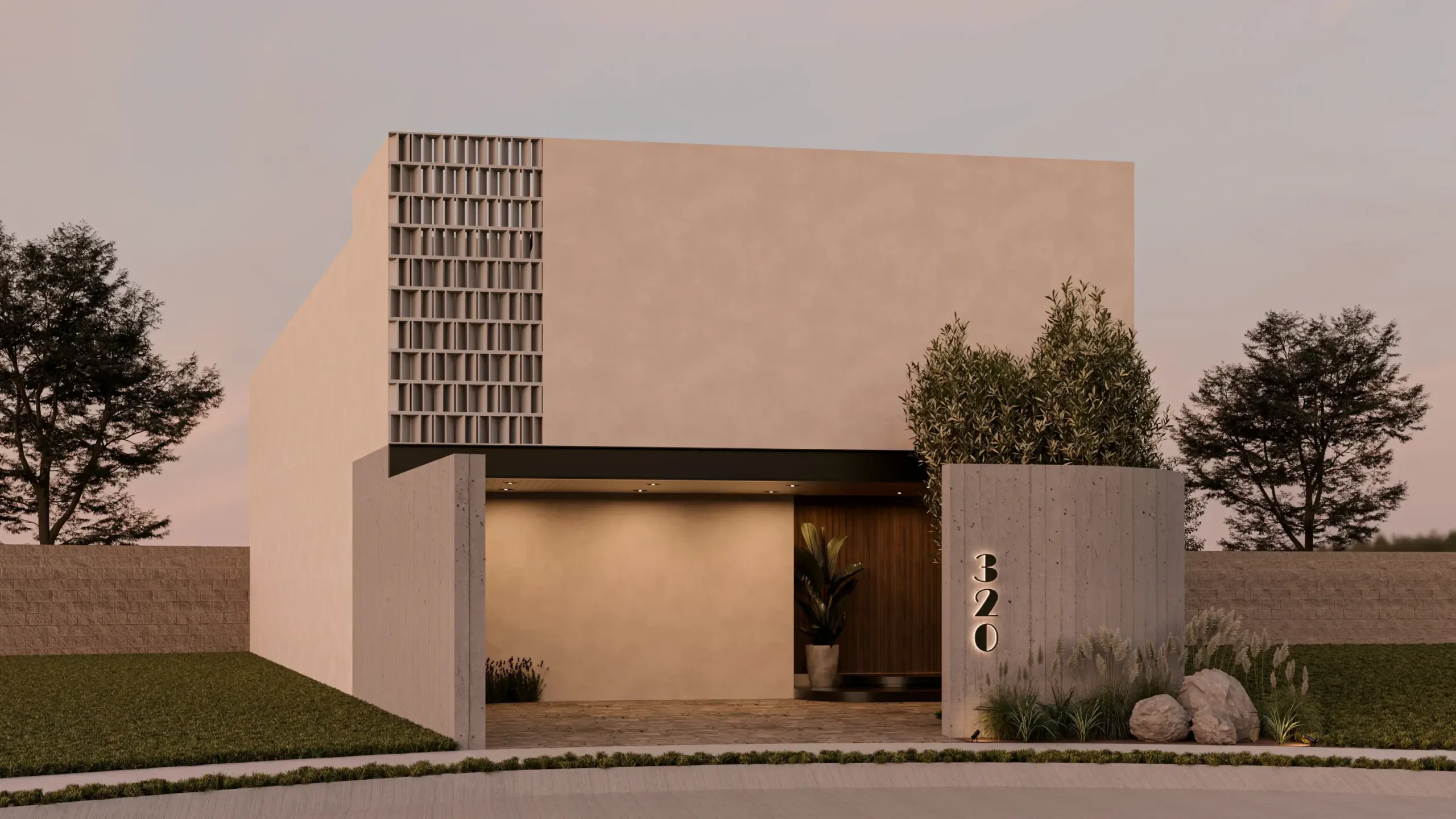 RENDER FACHADA PPAL-Ixchel Arquitectura